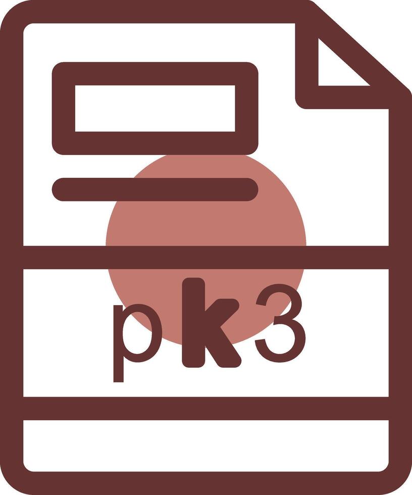 pk3 creativo icono diseño vector