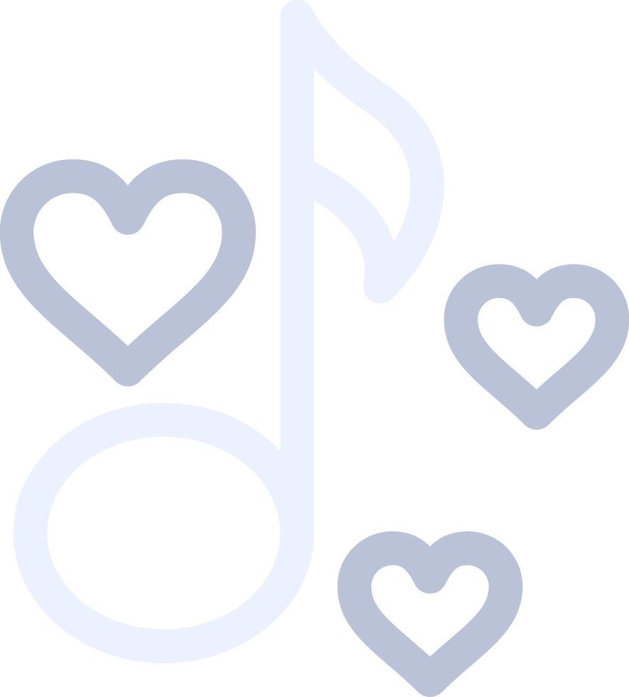 diseño de icono creativo de canción de amor vector