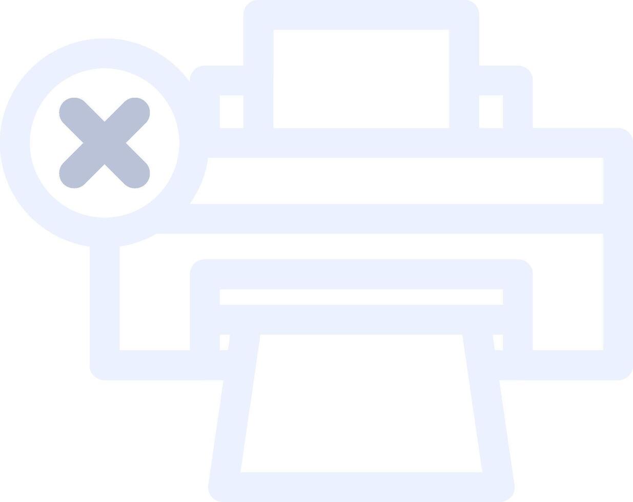 Printer Error Creative Icon Design vector