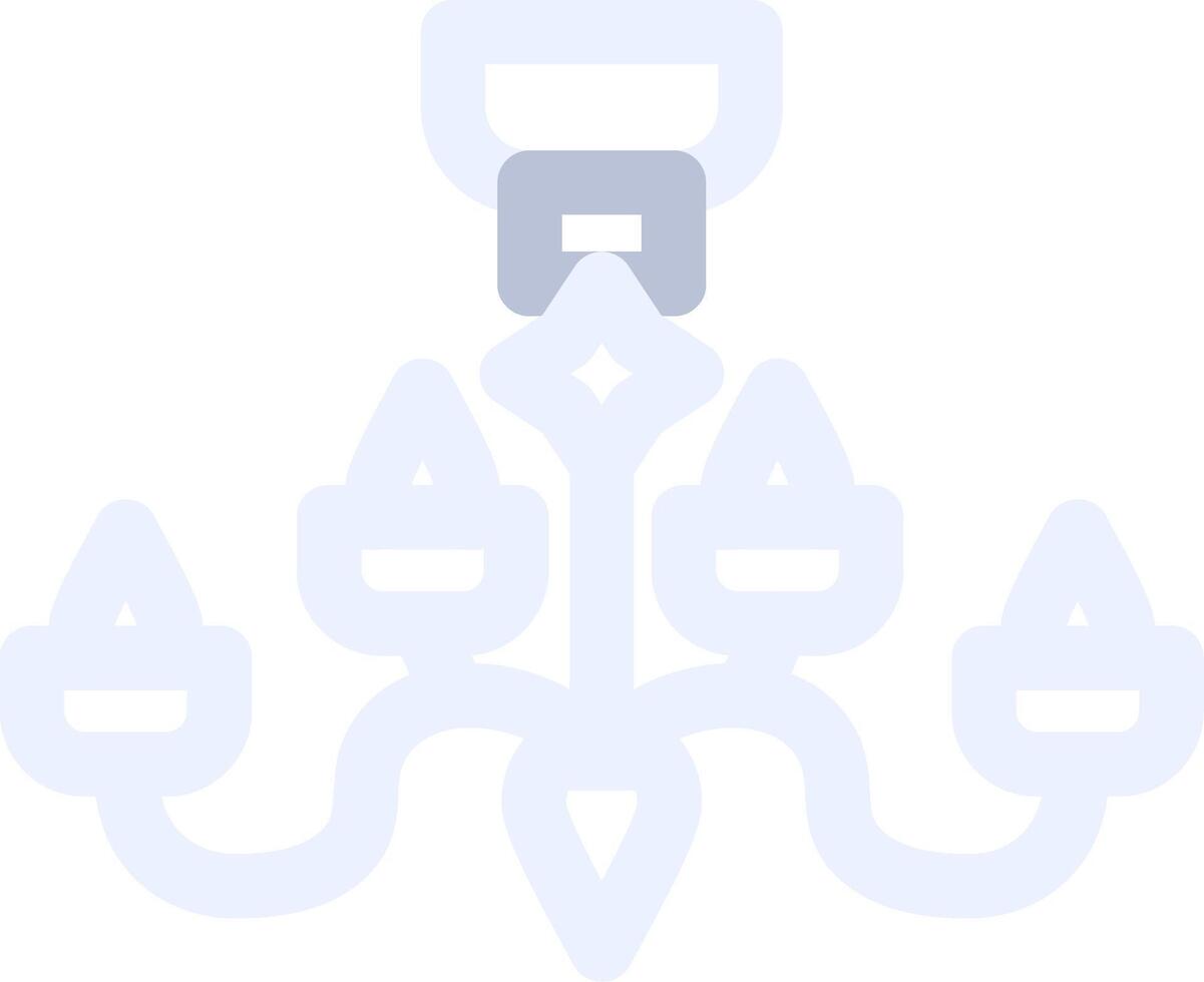Chandelier Creative Icon Design vector