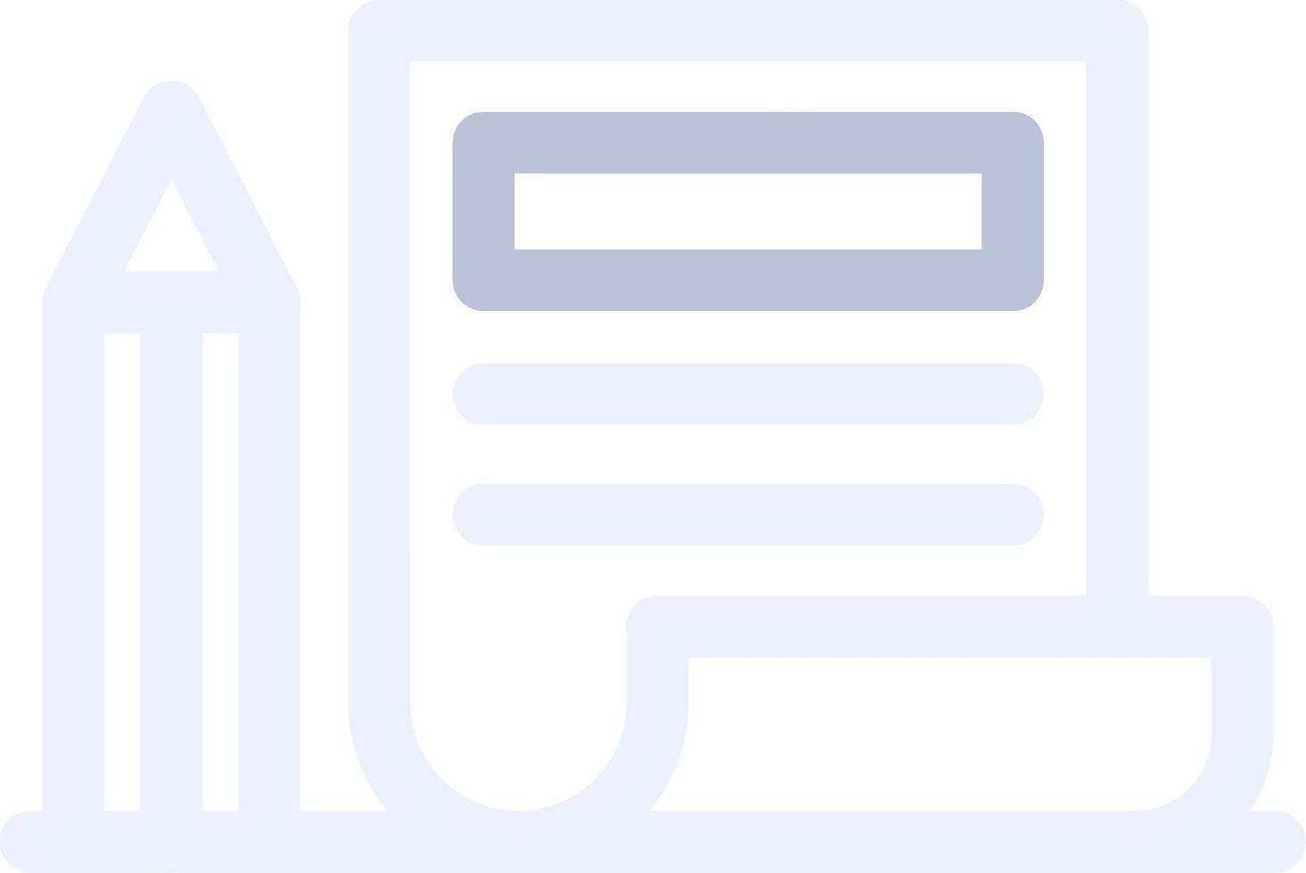 Pencil And Paper Creative Icon Design vector
