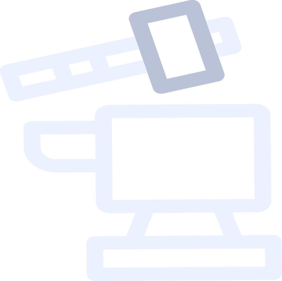 Hammer and anvil Creative Icon Design vector