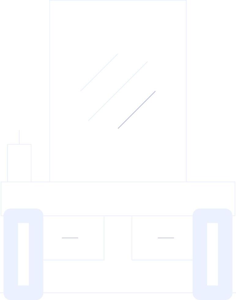Dressing Table Creative Icon Design vector
