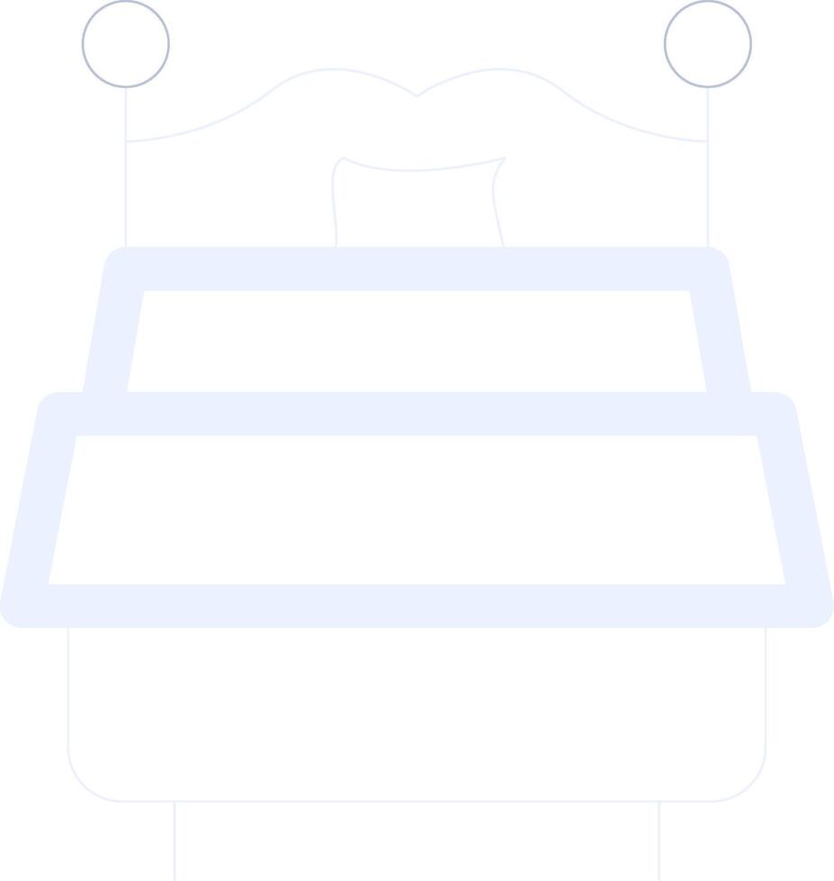 Double Bed Creative Icon Design vector