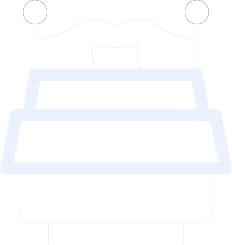 diseño de icono creativo de cama doble vector