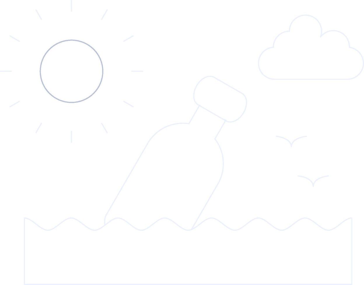 Message In A Bottle Creative Icon Design vector