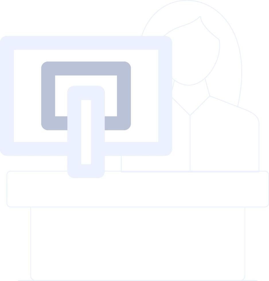 Receptionist Creative Icon Design vector