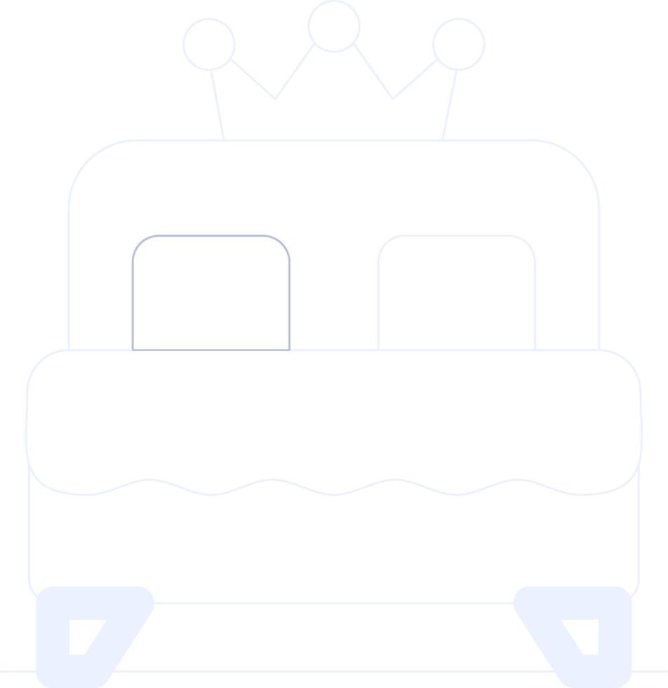 Double Bed Creative Icon Design vector