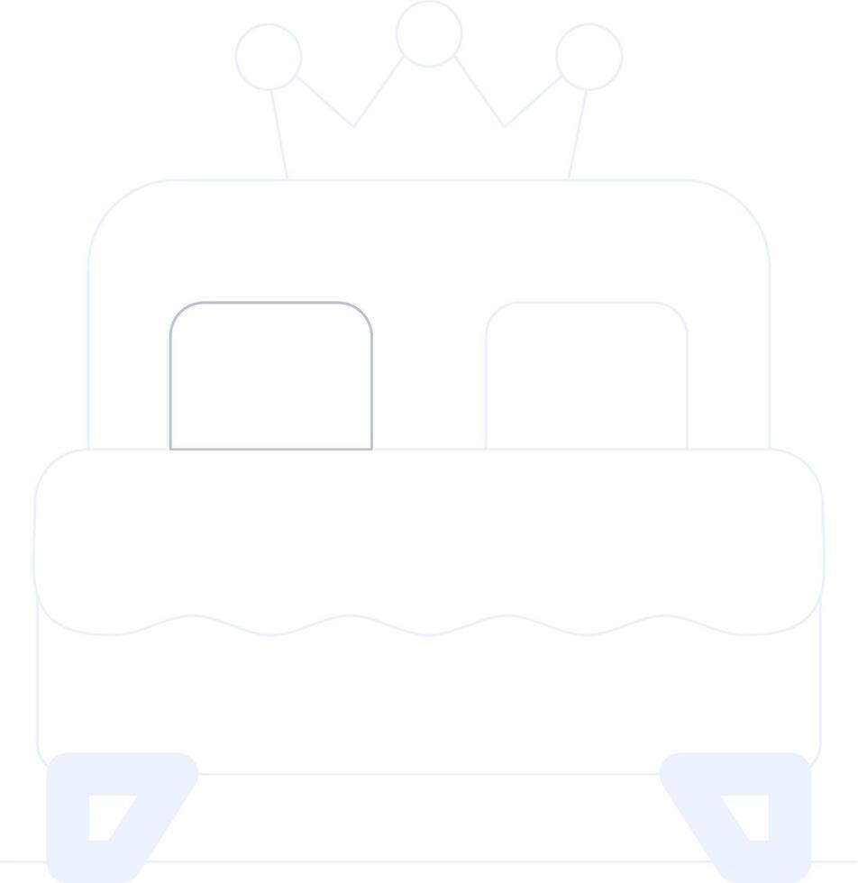 diseño de icono creativo de cama doble vector