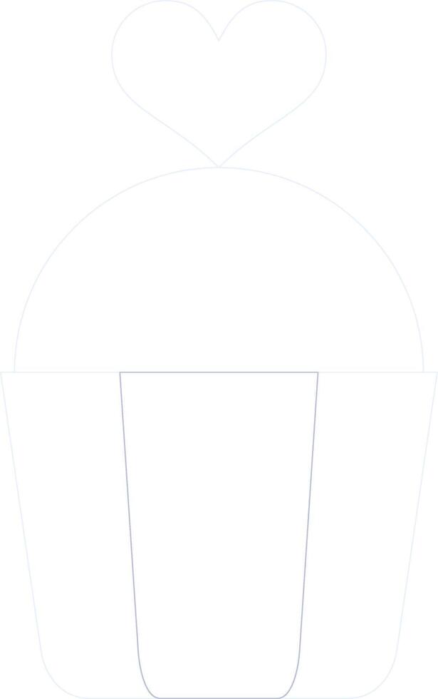 Valentines Cake Creative Icon Design vector