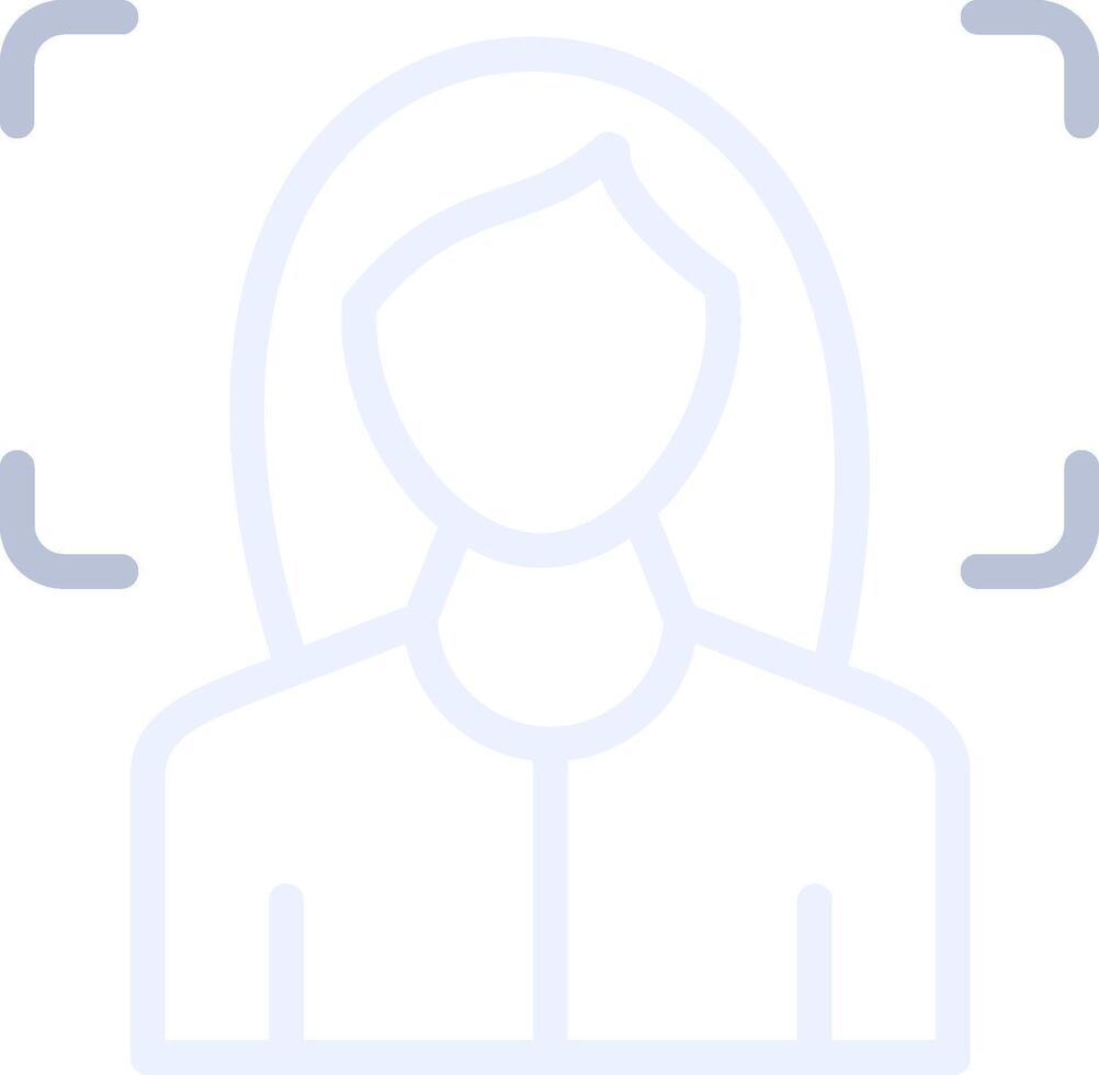 Facial Recognition Creative Icon Design vector