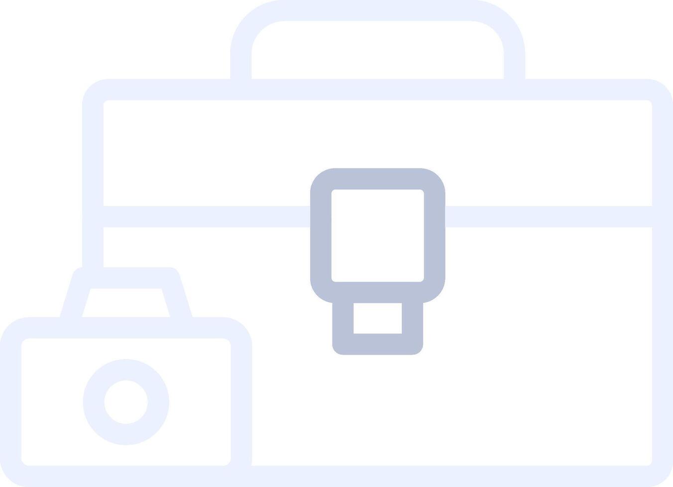 Camera Bag Creative Icon Design vector