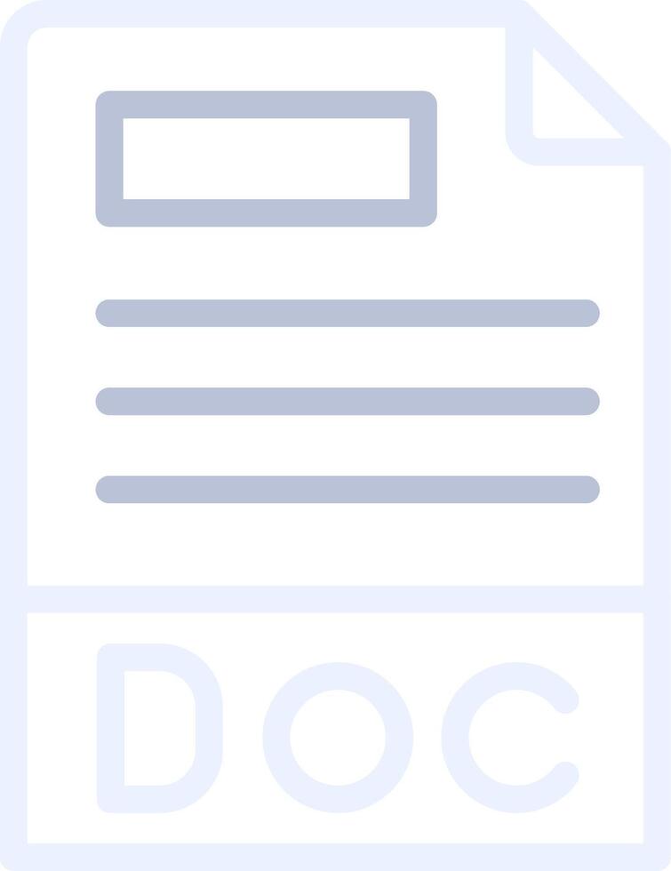 Doc File Format Creative Icon Design vector