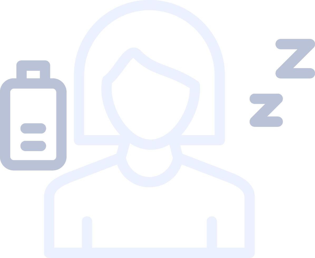 Fatigue Creative Icon Design vector