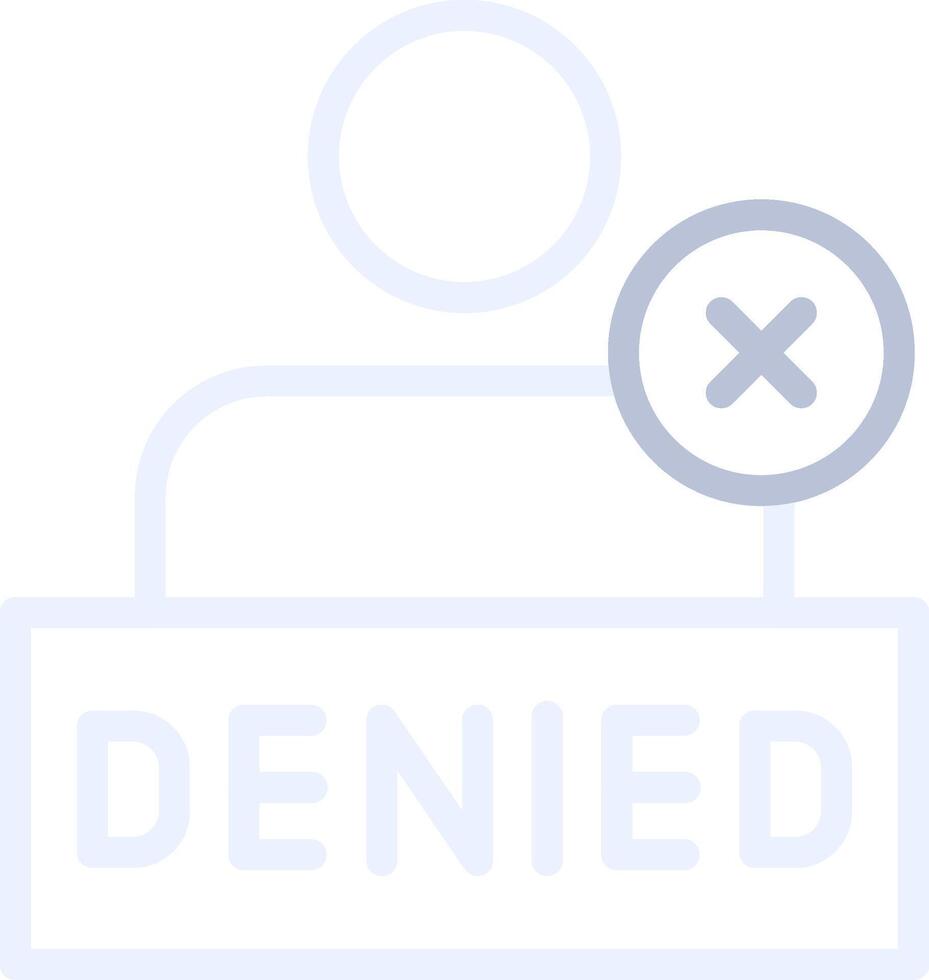 Denied Creative Icon Design vector