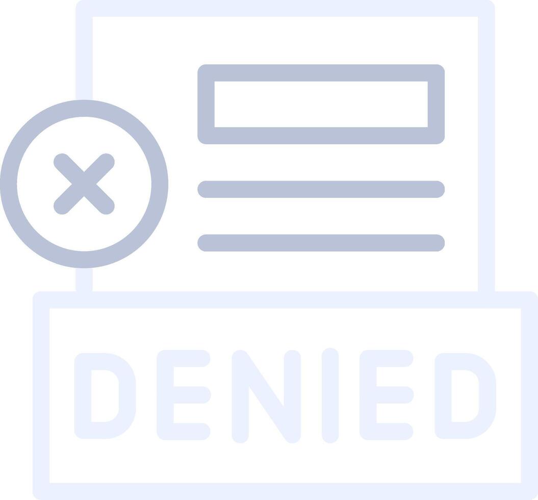 Denied Creative Icon Design vector