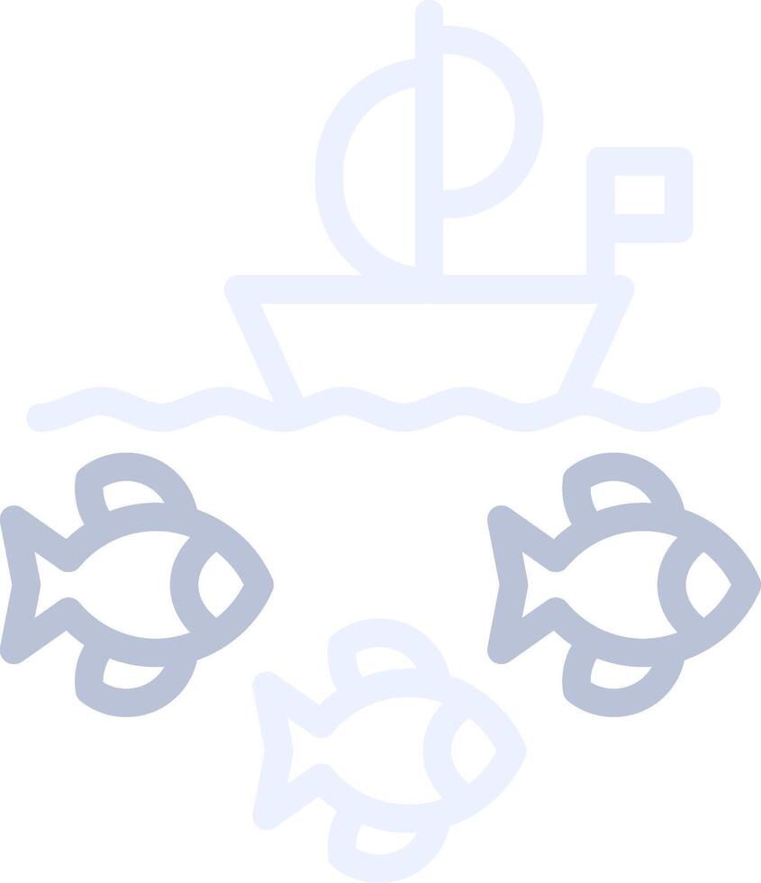 Fishing Boat Creative Icon Design vector