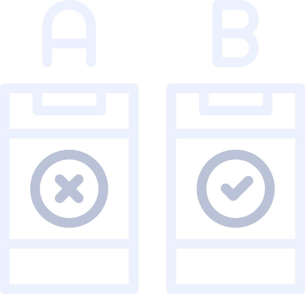 AB Testing Creative Icon Design vector