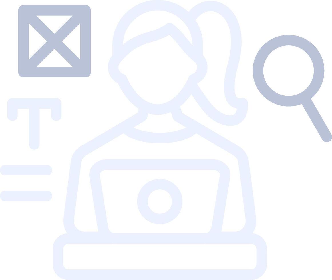 Blogger Creative Icon Design vector