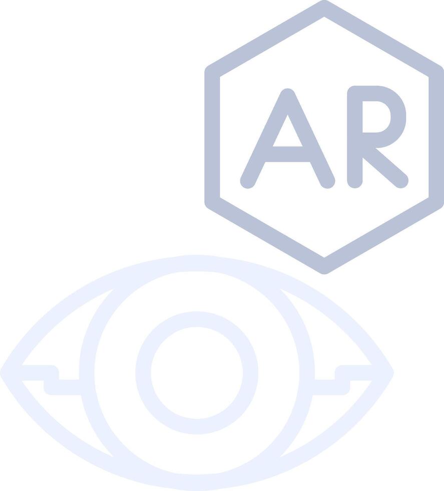 Ar Contact Lens Creative Icon Design vector