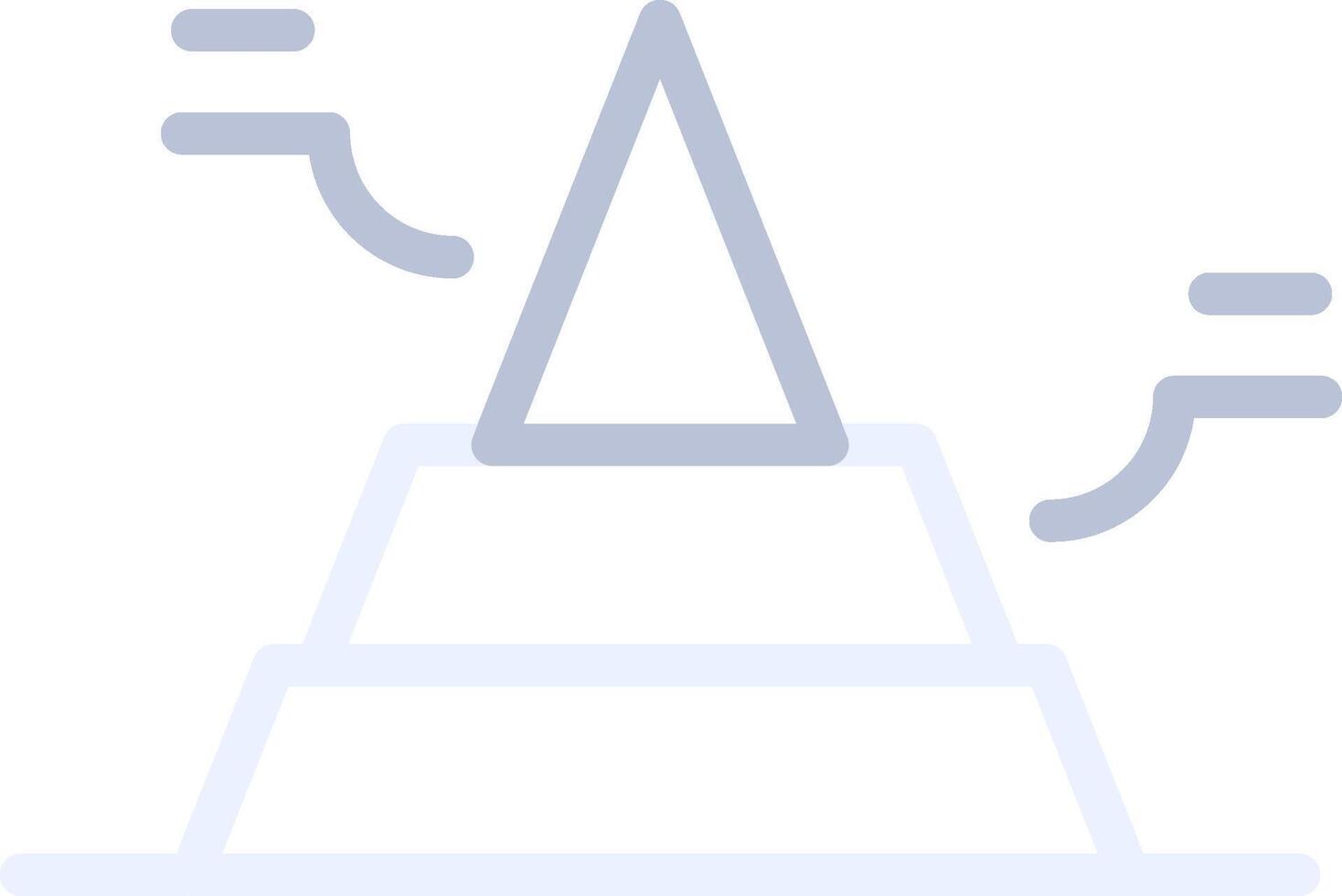 Basic Pyramid Creative Icon Design vector