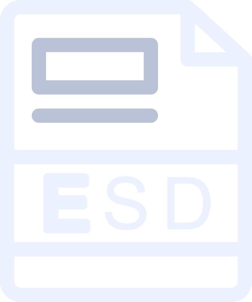 ESD Creative Icon Design vector