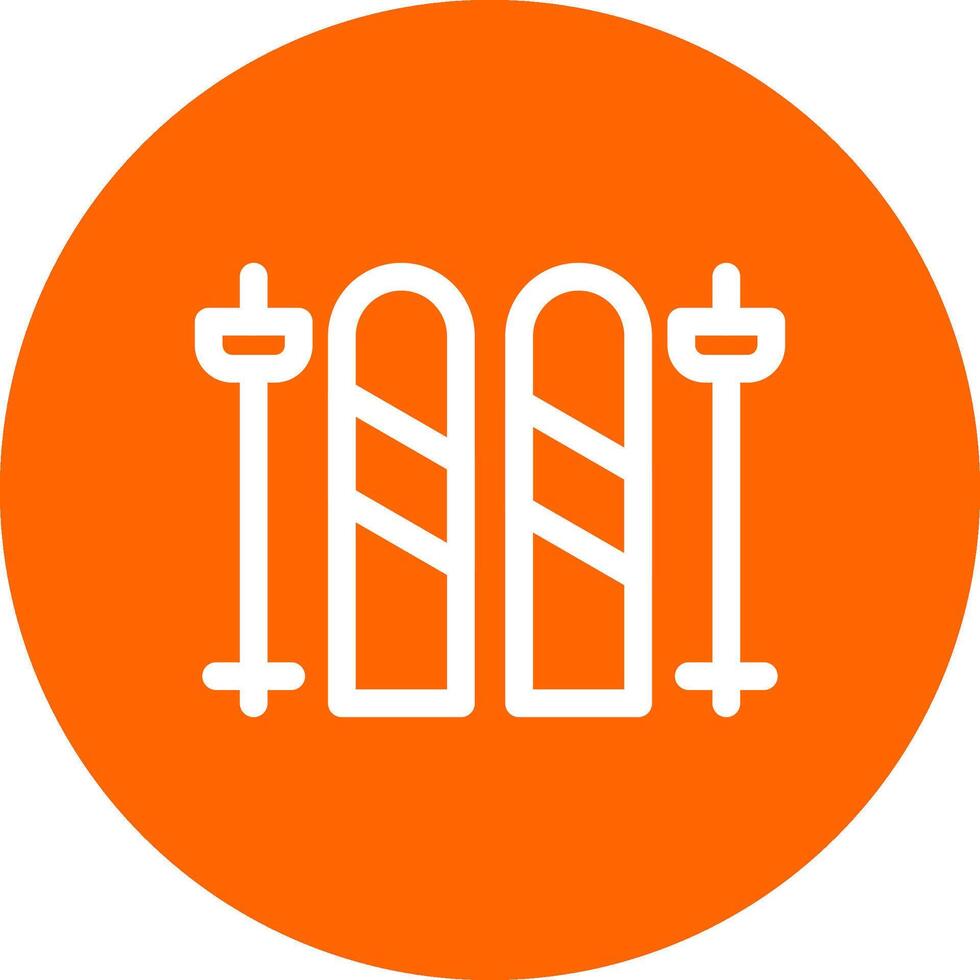 Skis Creative Icon Design vector