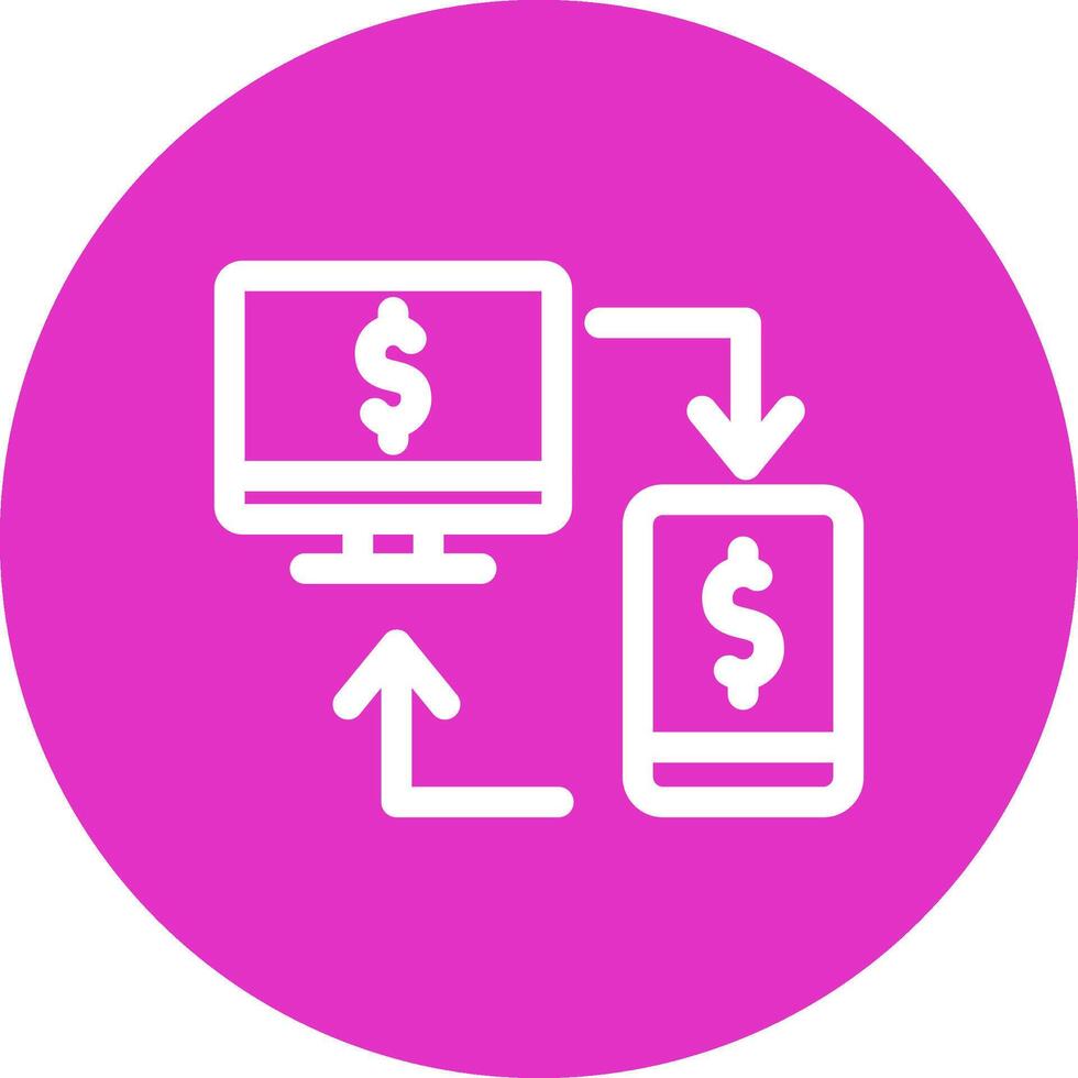 Online Transfer Creative Icon Design vector