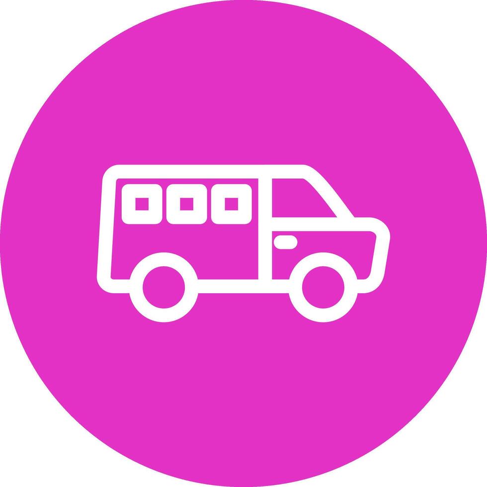 Minivan Creative Icon Design vector