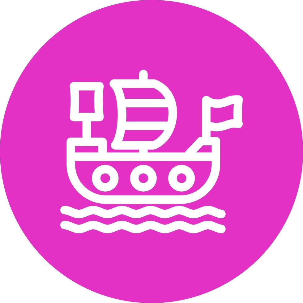 Pirates Ship Creative Icon Design vector