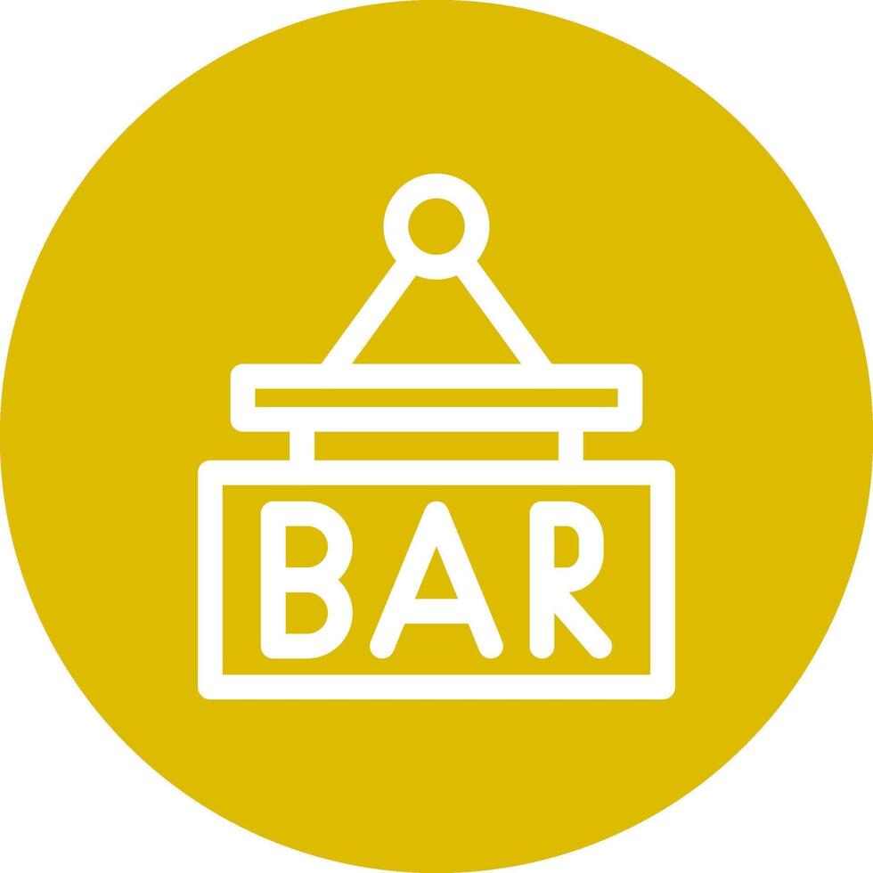 Bar Sign Board Creative Icon Design vector