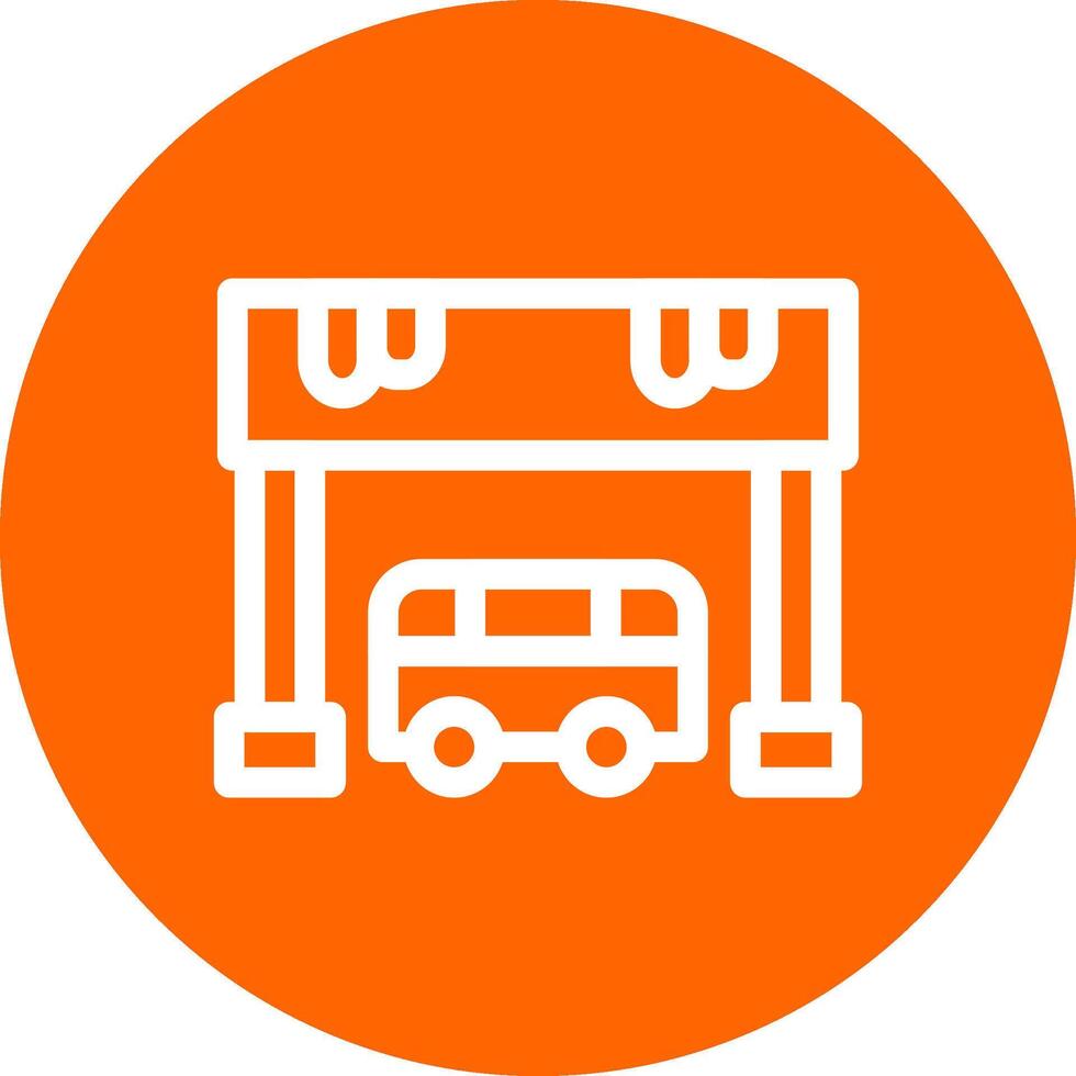 diseño de icono creativo de parada de autobús vector