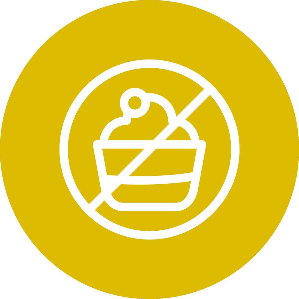 No Sweets Creative Icon Design vector