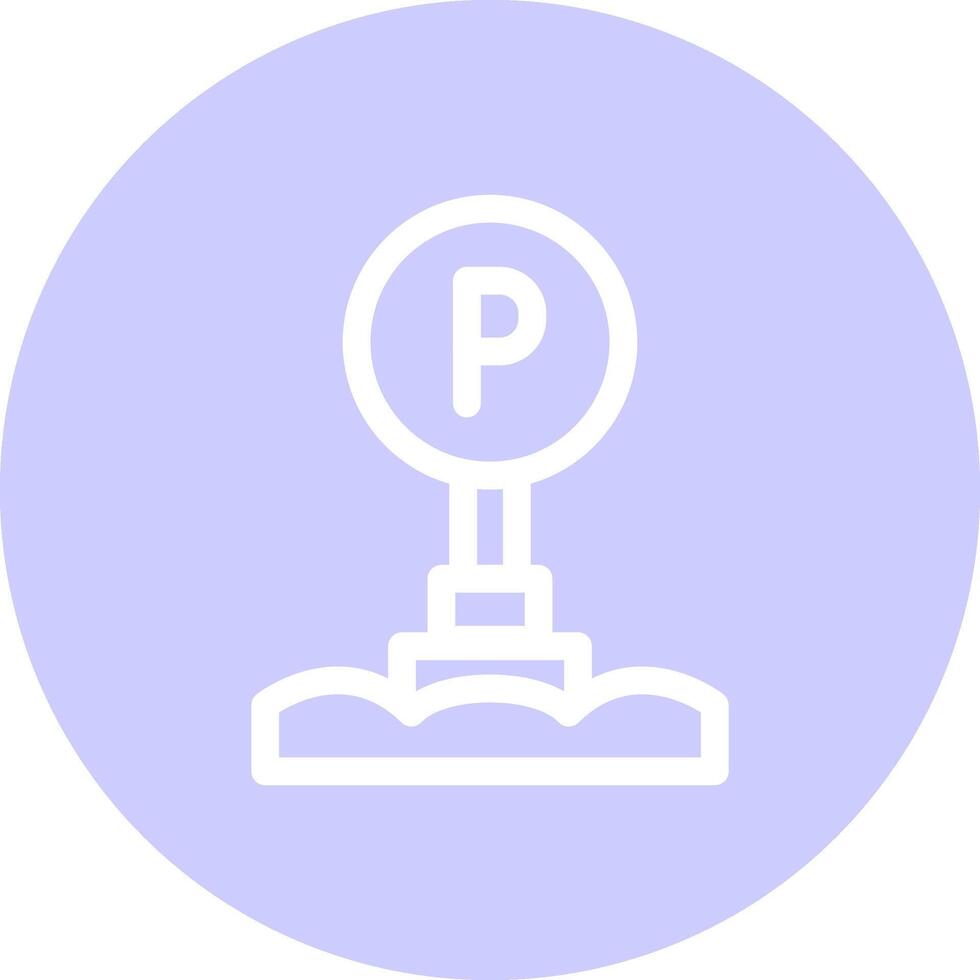 Parking Sign Creative Icon Design vector