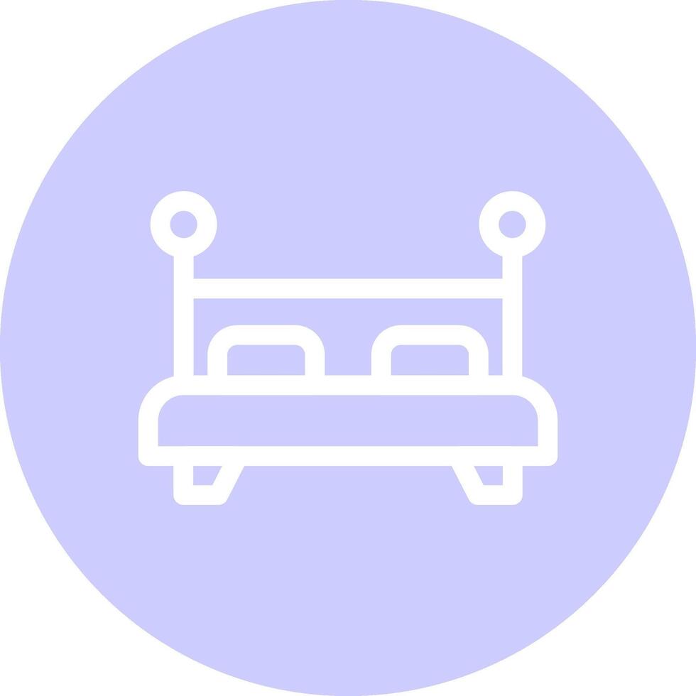 Double Bed Creative Icon Design vector