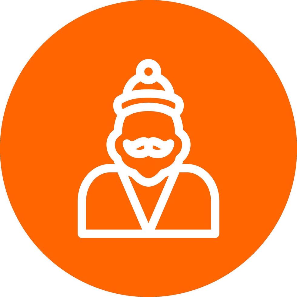 Santa Claus Creative Icon Design vector