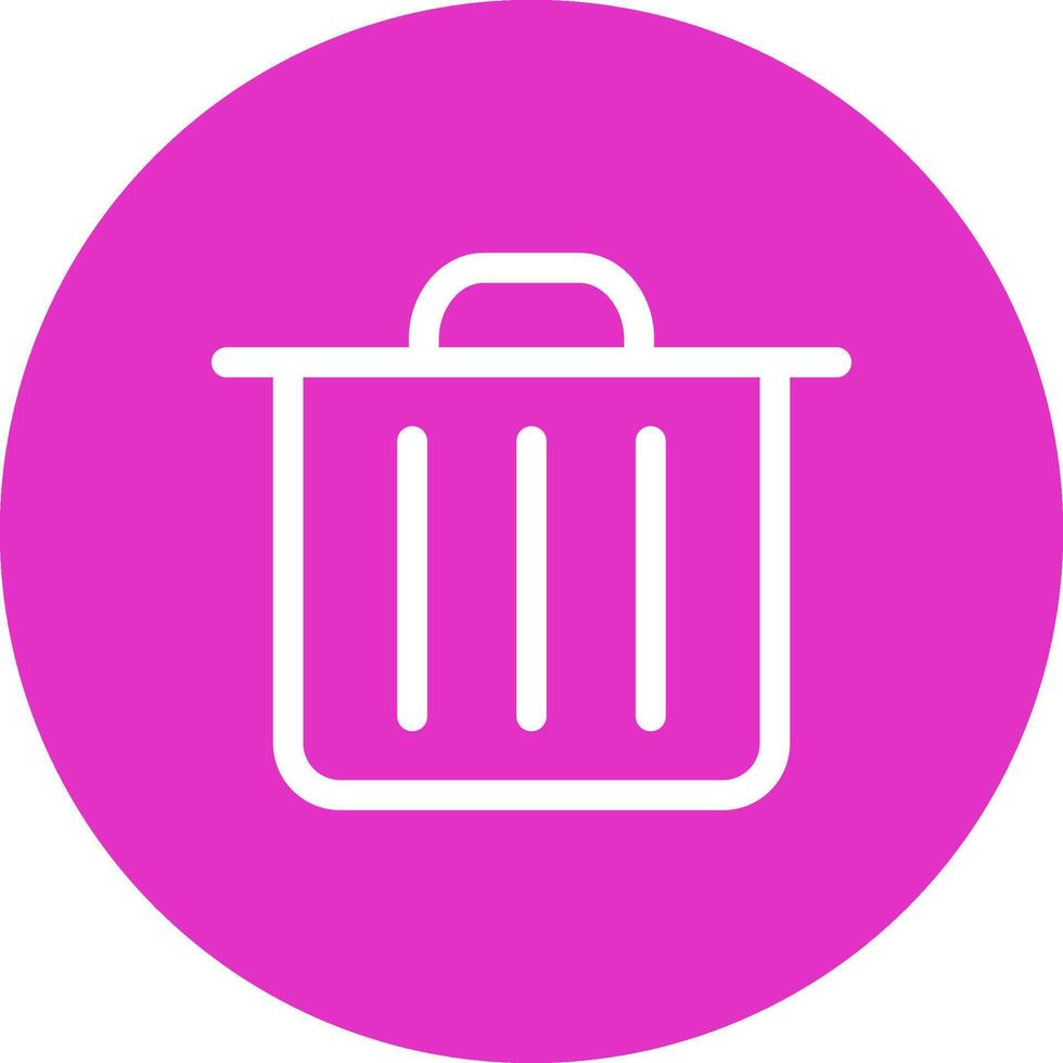 Trash Bin Creative Icon Design vector