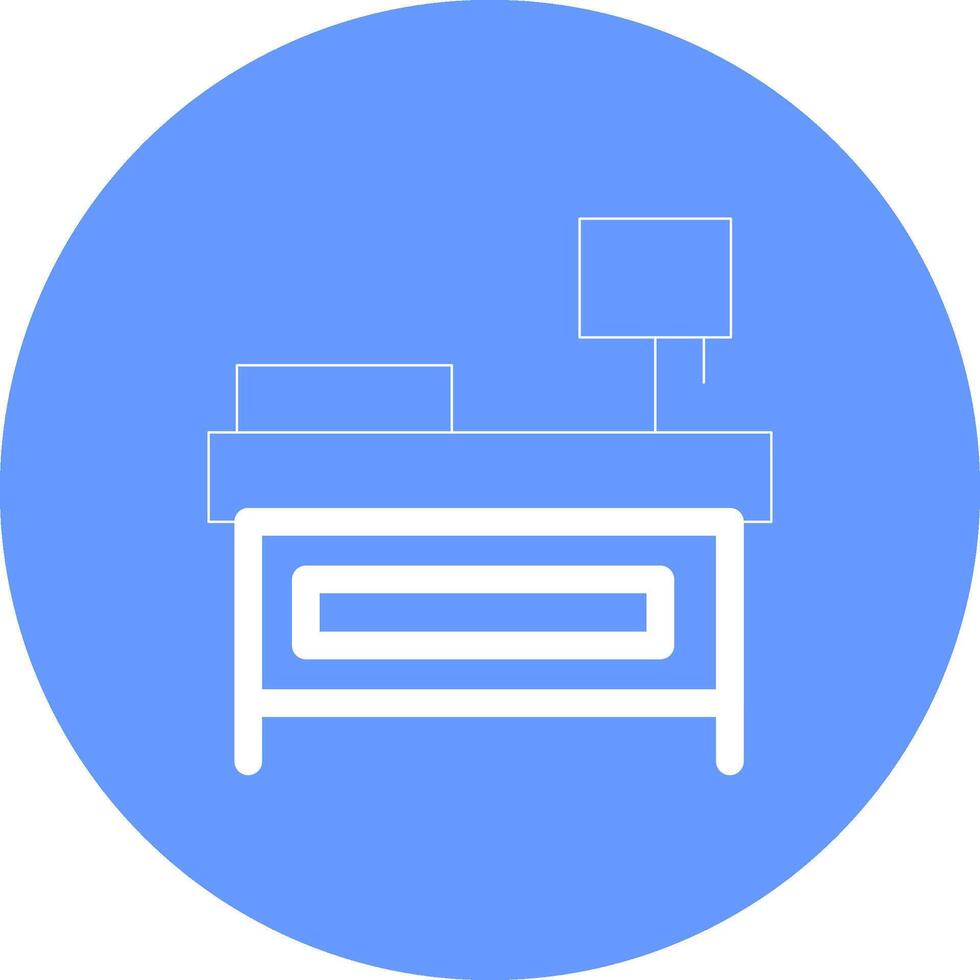 Bedside Table Creative Icon Design vector
