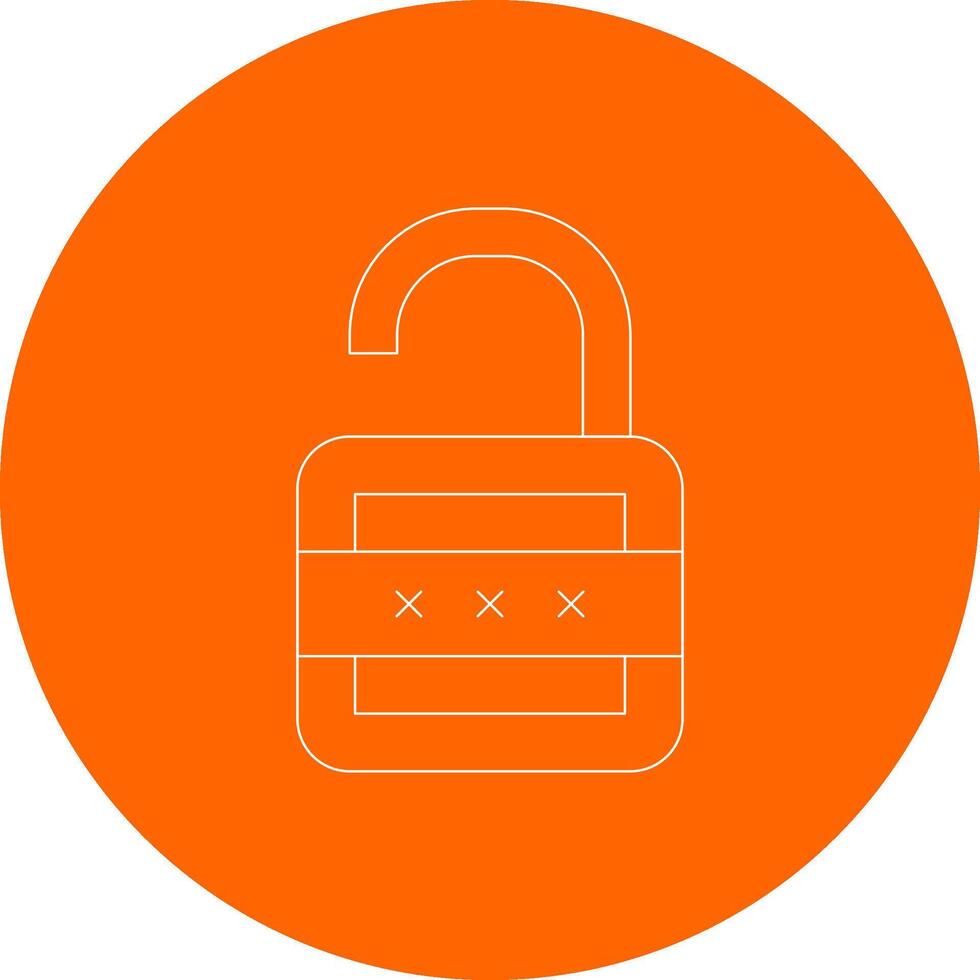 Lock Open Creative Icon Design vector