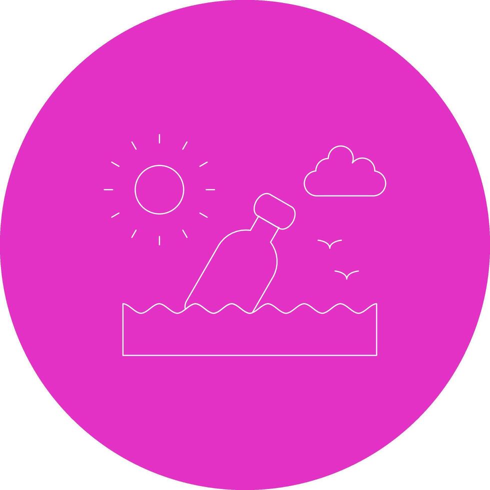 Message In A Bottle Creative Icon Design vector