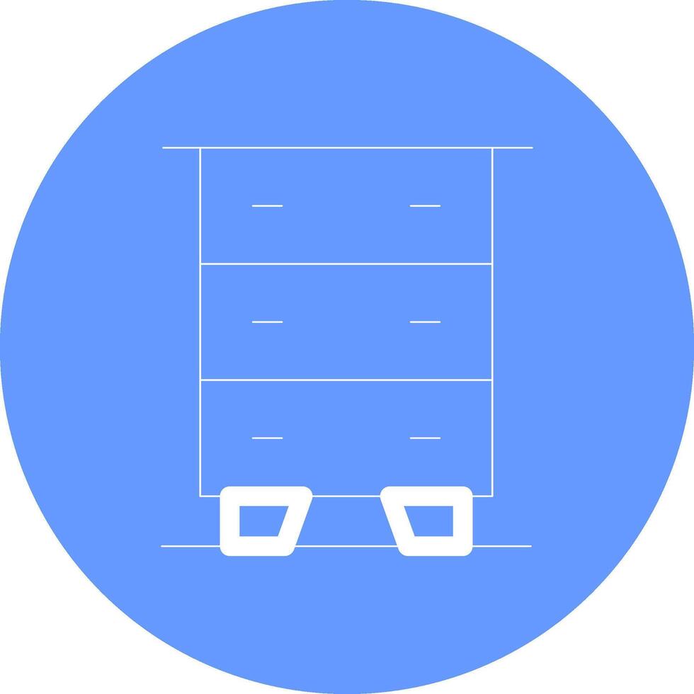 Chest of Drawers Creative Icon Design vector