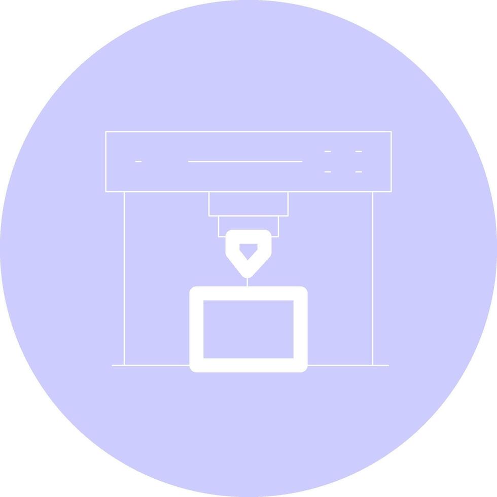 3d Printer Creative Icon Design vector