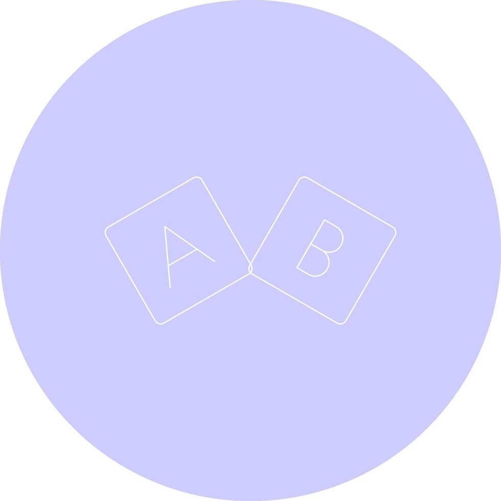 diseño de icono creativo de bloque abc vector