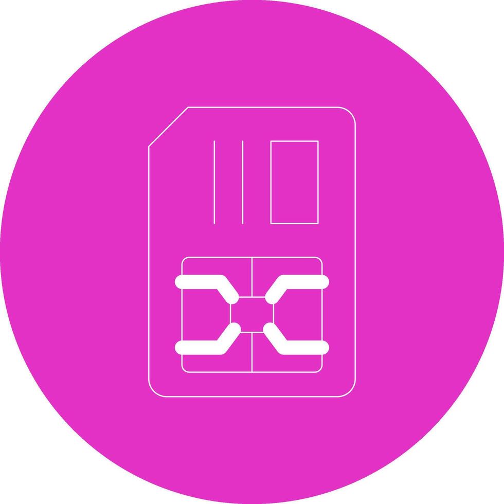 Simcard Creative Icon Design vector