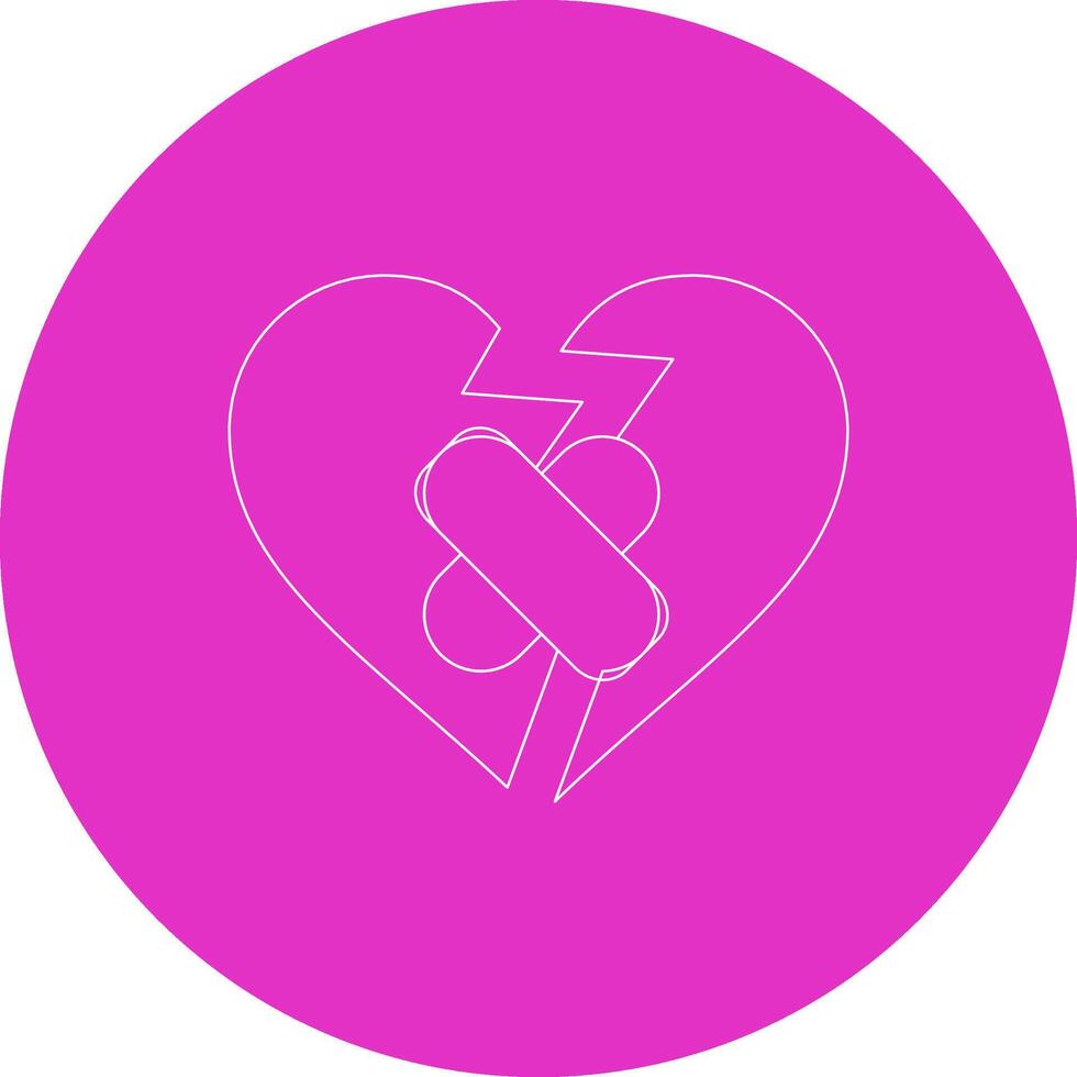 Broken Heart Creative Icon Design vector
