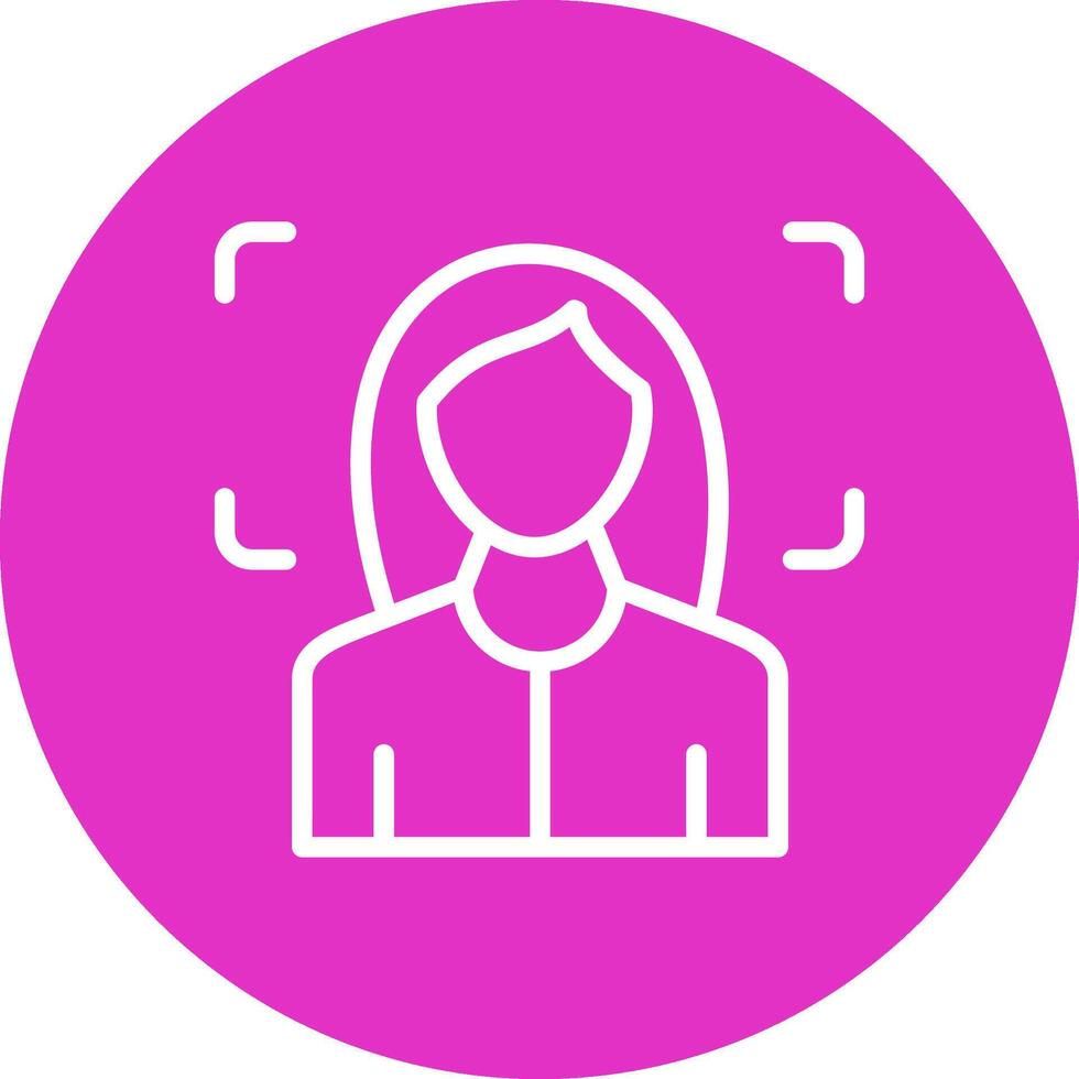 Facial Recognition Creative Icon Design vector