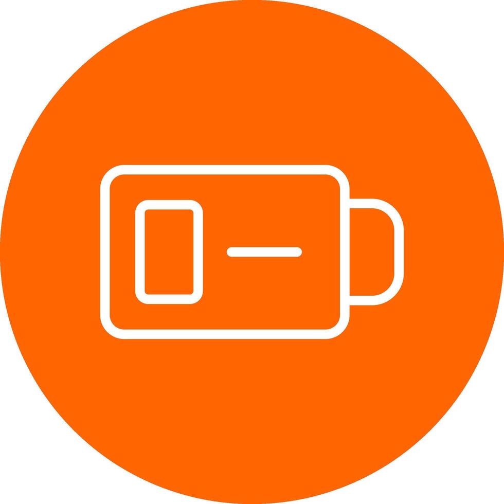 Low Battery Creative Icon Design vector