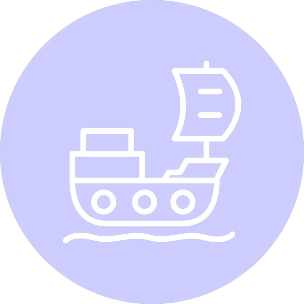 Pirate Ship Creative Icon Design vector