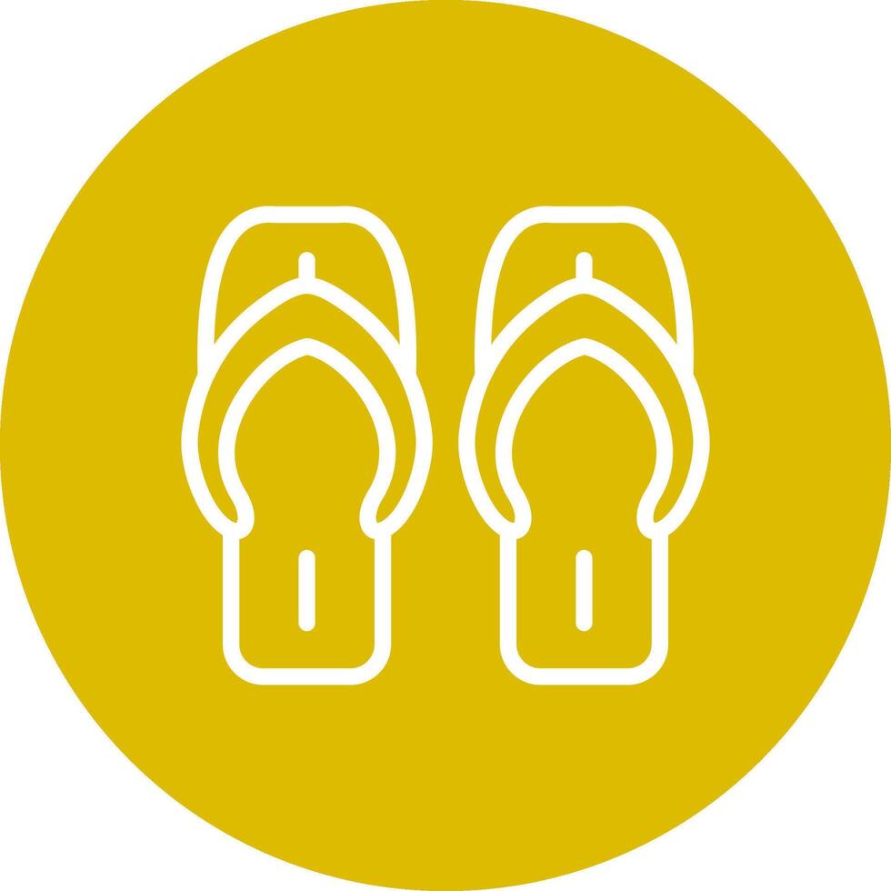 diseño de icono creativo de chanclas vector