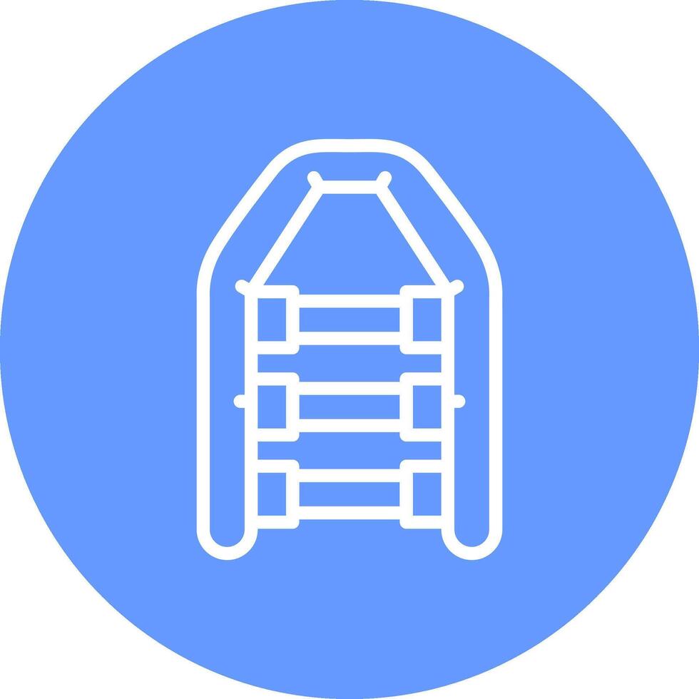 Inflatable Boat Creative Icon Design vector